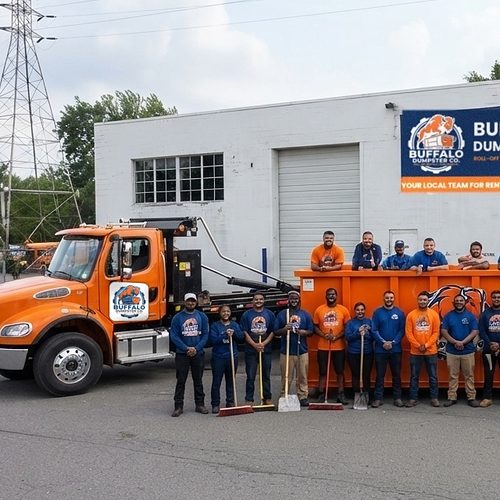 Buffalo Dumpster Co. hauls the dumpster away